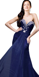 Supremely Stylish Brooch Studded Gown